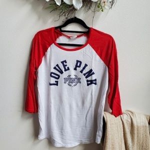 3 PINK baseball sleep shirts